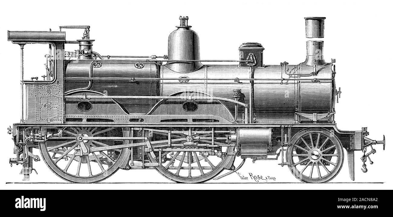 Compound steam 19thcentury artwork. Compound steam engines