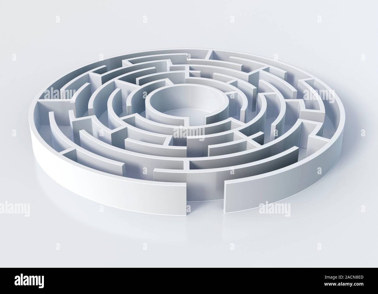 Maze, computer artwork. Stock Photo