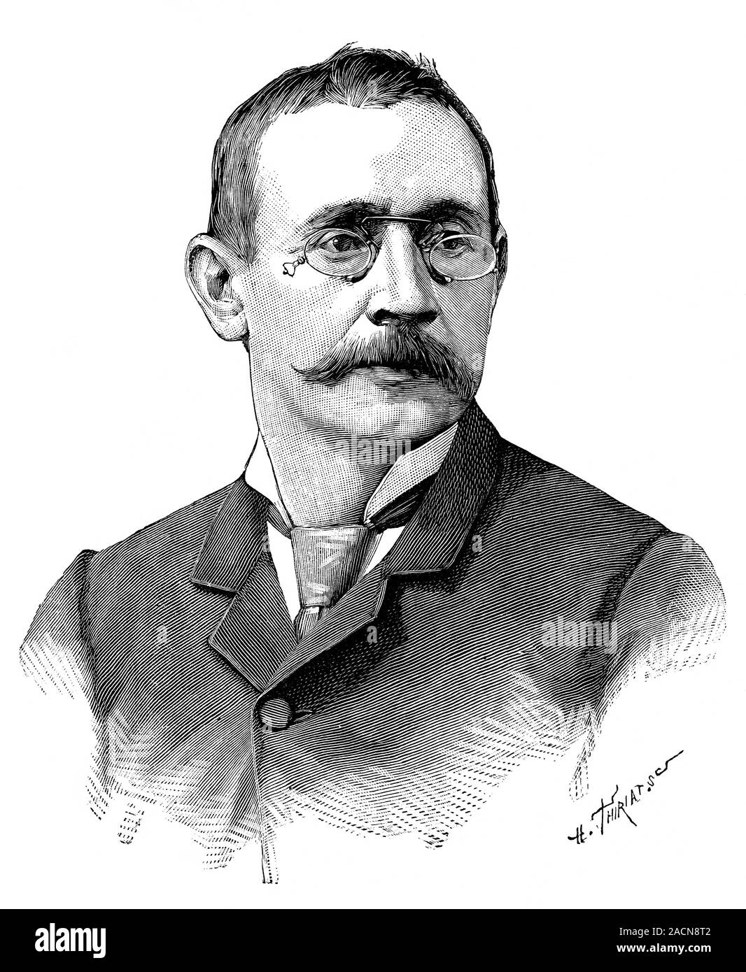 Elisee Trivier (1842-1912), French explorer. Trivier followed in the footsteps of Scottish missionary David Livingstone in his attempt to explore the Stock Photo