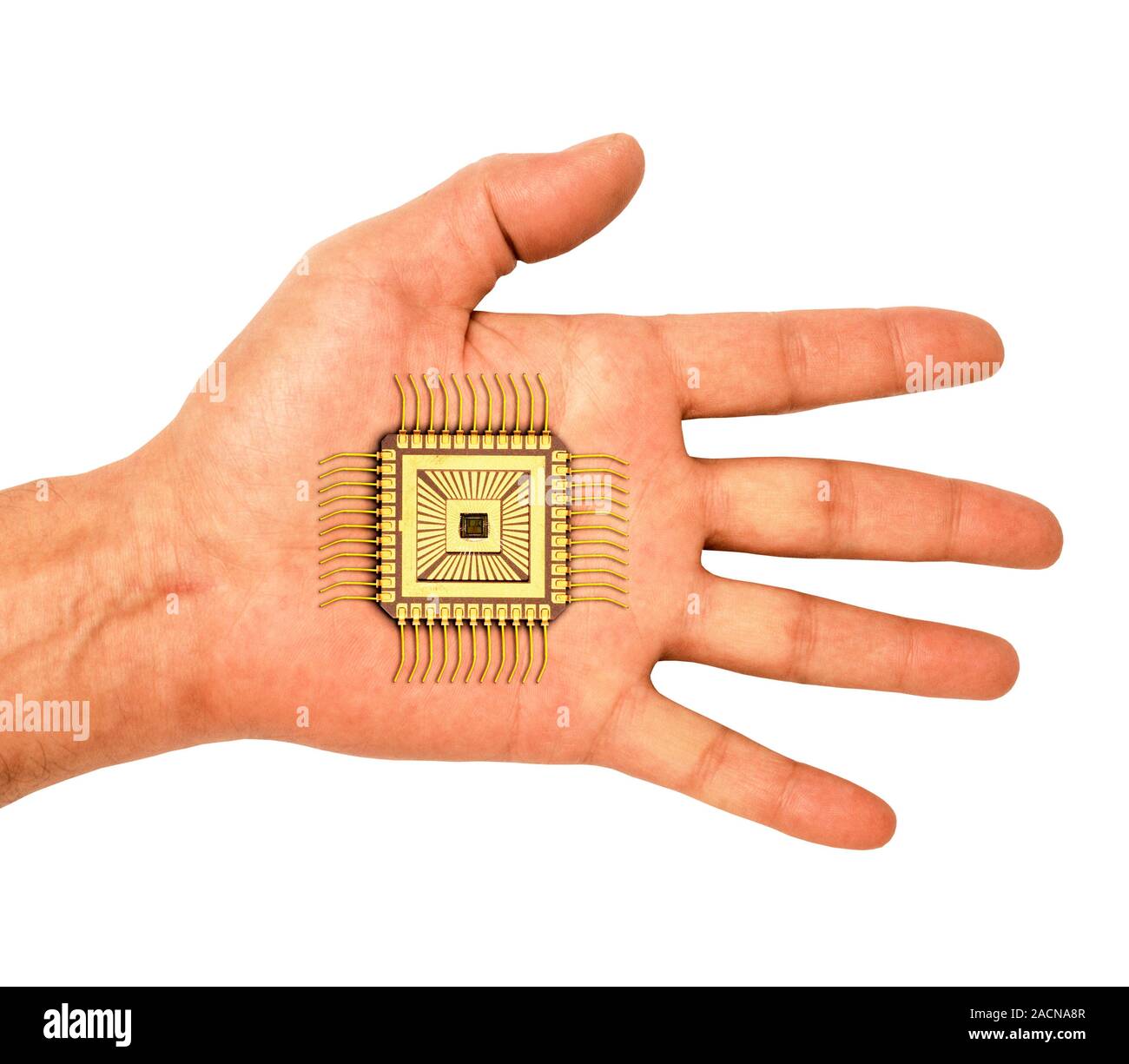 Bionic chip, conceptual image. Stock Photo