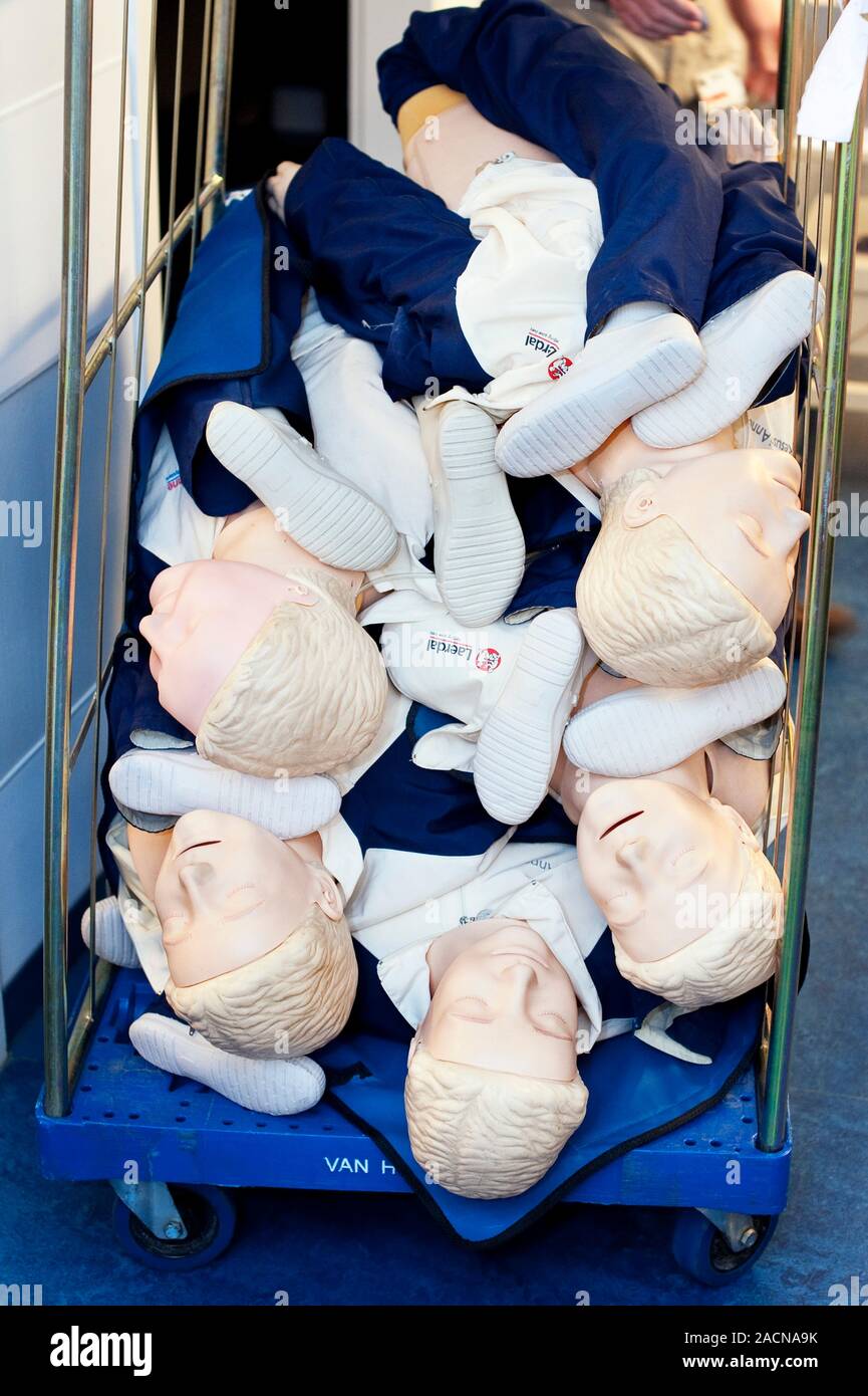 First aid training dummies in a hospital Stock Photo Alamy