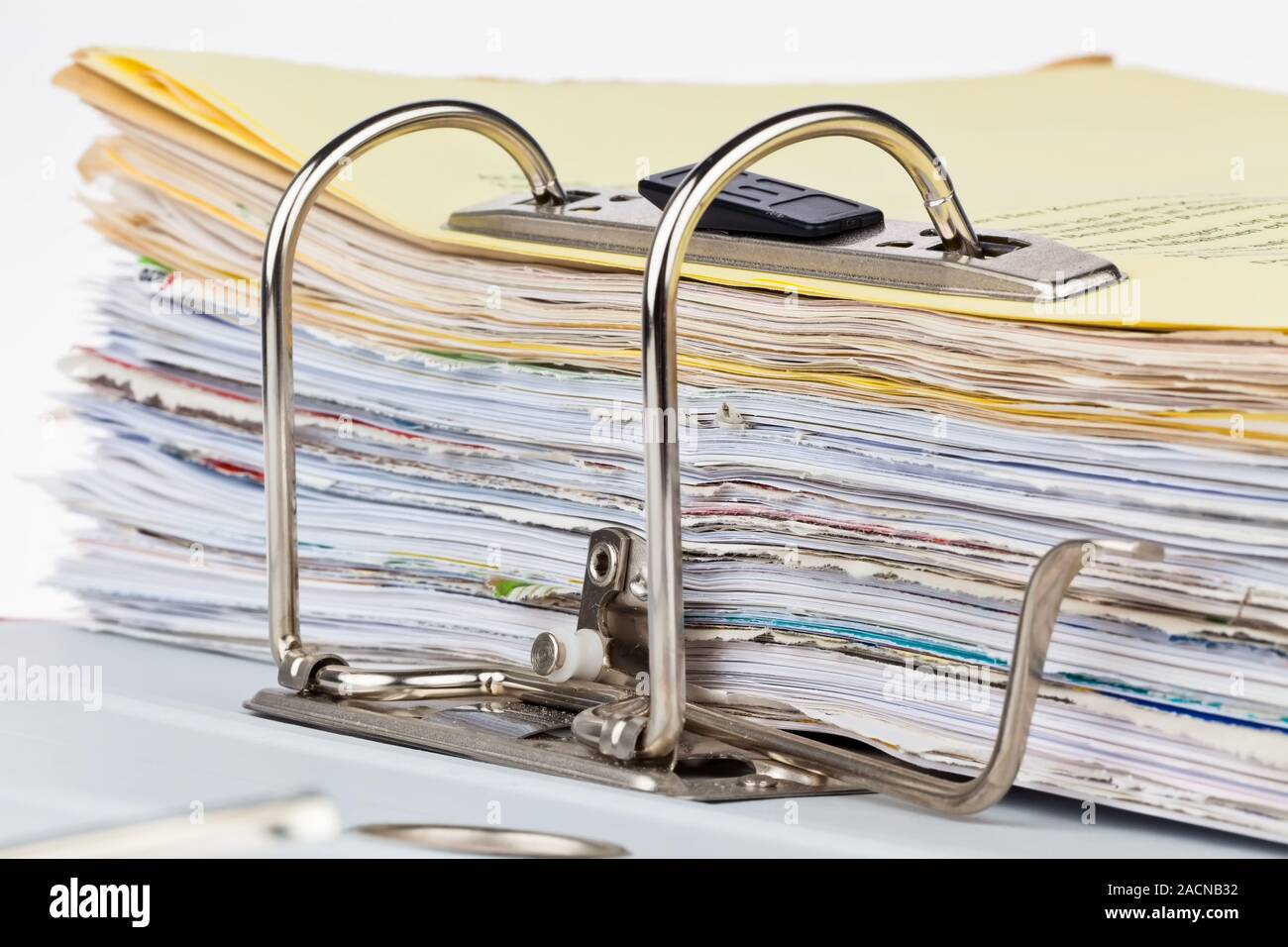 Files Folder with documents and papers Stock Photo - Alamy