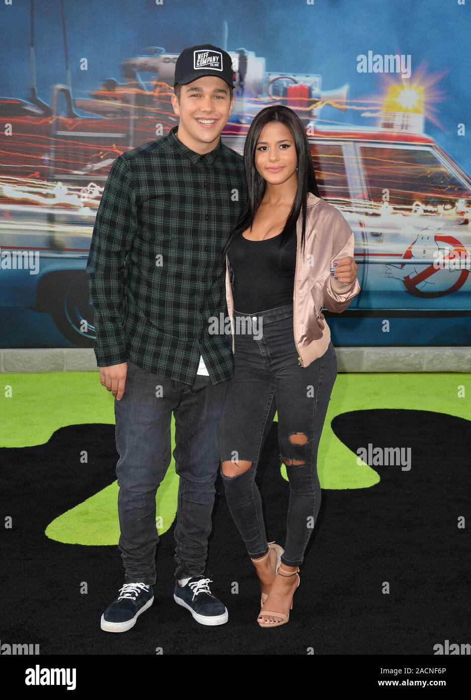 LOS ANGELES, CA. July 9, 2016 Singer Austin Mahone & girlfriend Katya Henry at the Los Angeles