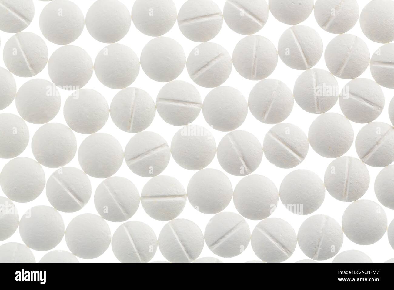 White tablets in abundance Stock Photo