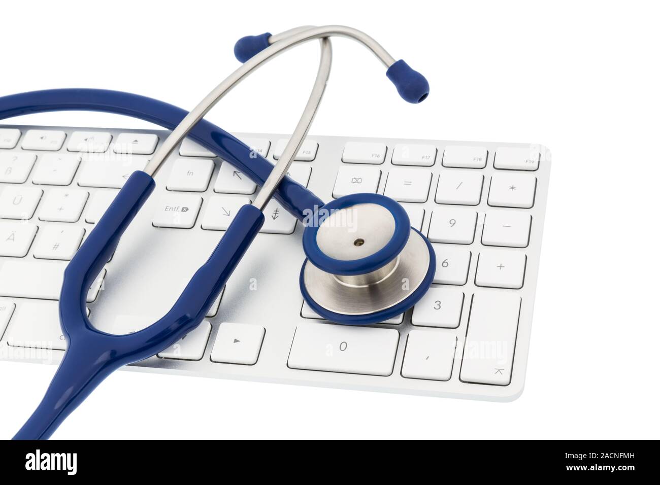 Stethoscope and keyboard of a computer Stock Photo - Alamy