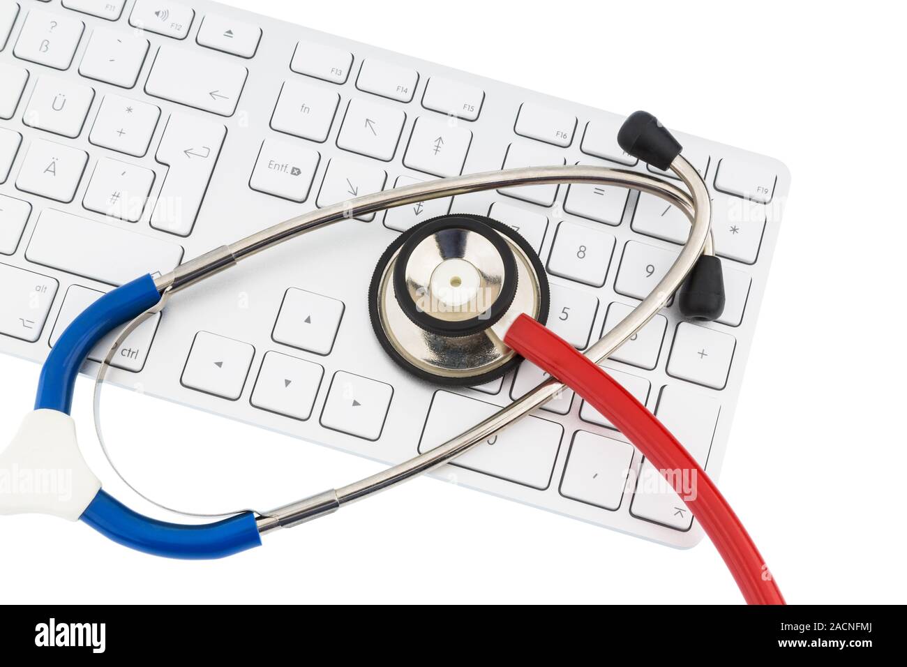 Stethoscope and keyboard of a computer Stock Photo - Alamy