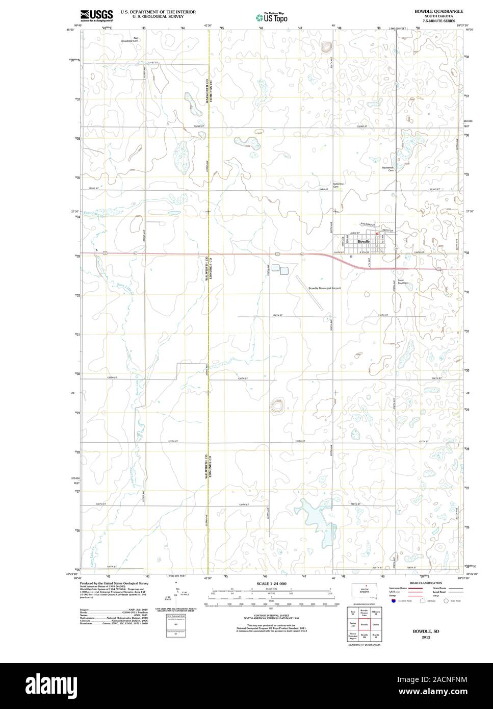 Map of bowdle Cut Out Stock Images & Pictures Alamy