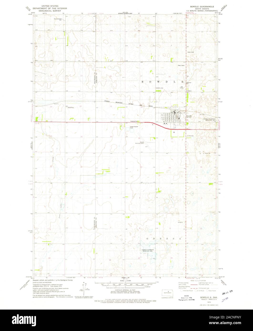 Map of bowdle Cut Out Stock Images & Pictures Alamy