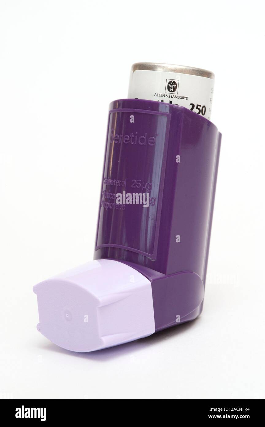 Seretide inhaler used to treat asthma and COPD. This seretide inhaler combines preventative and