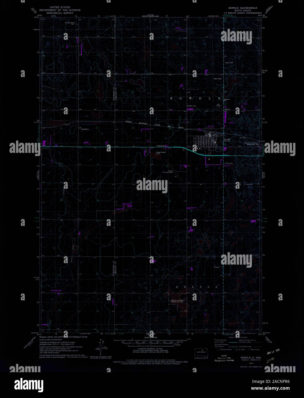 Map of bowdle hires stock photography and images Alamy
