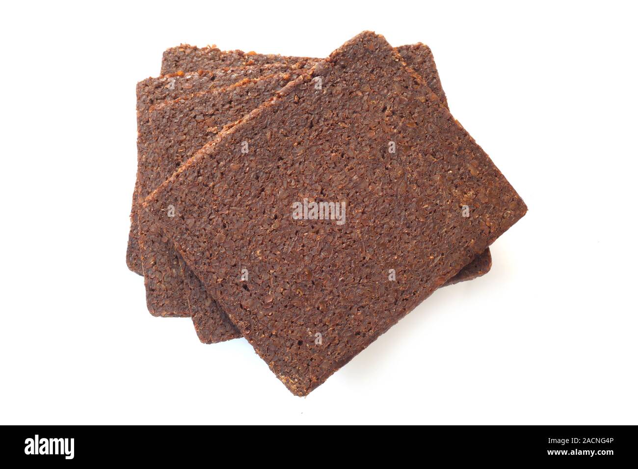 German Pumpernickel Isolated On White Stock Photo Alamy