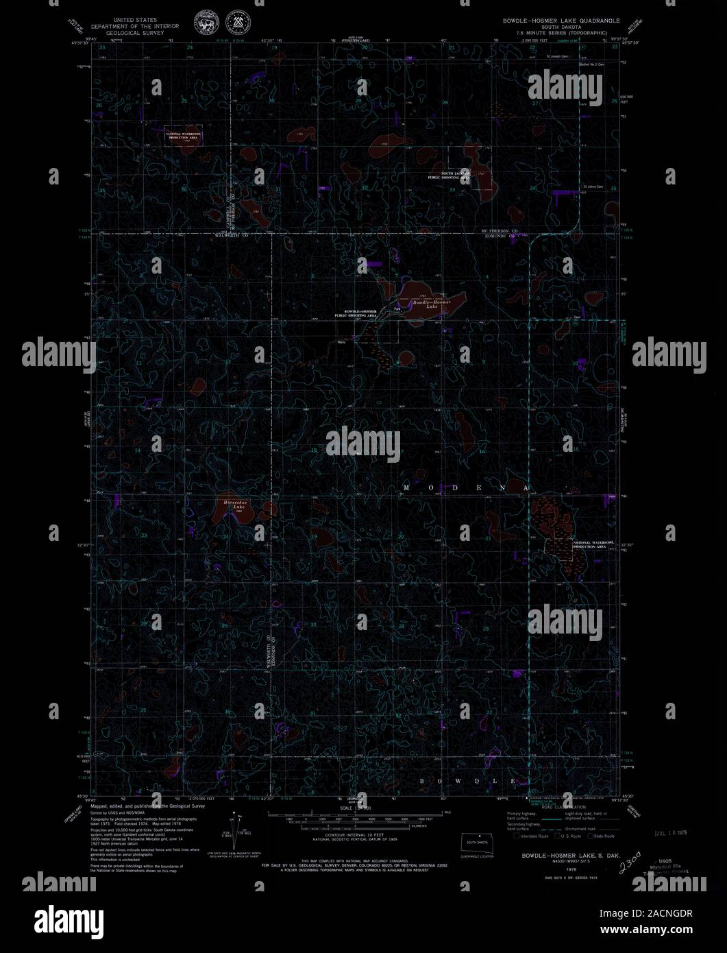 Map of bowdle hires stock photography and images Alamy
