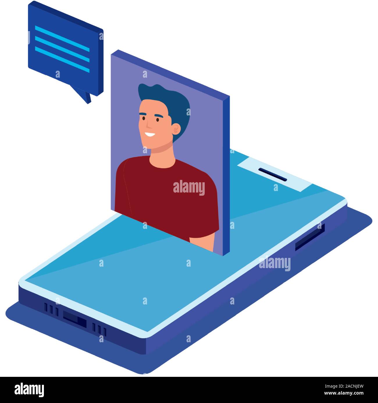 Isolated isometric smartphone vector design Stock Vector Image & Art ...