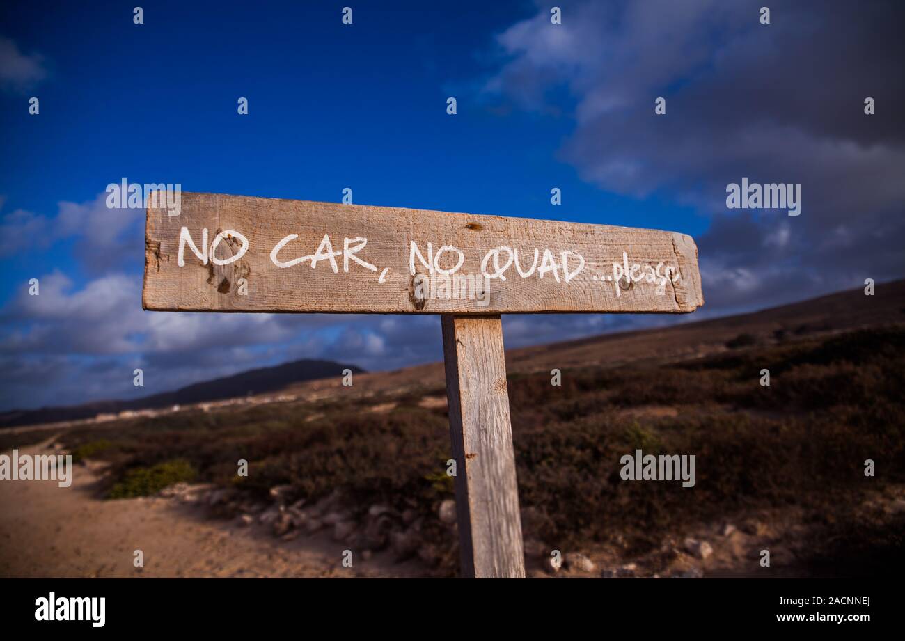 no cars please Stock Photo