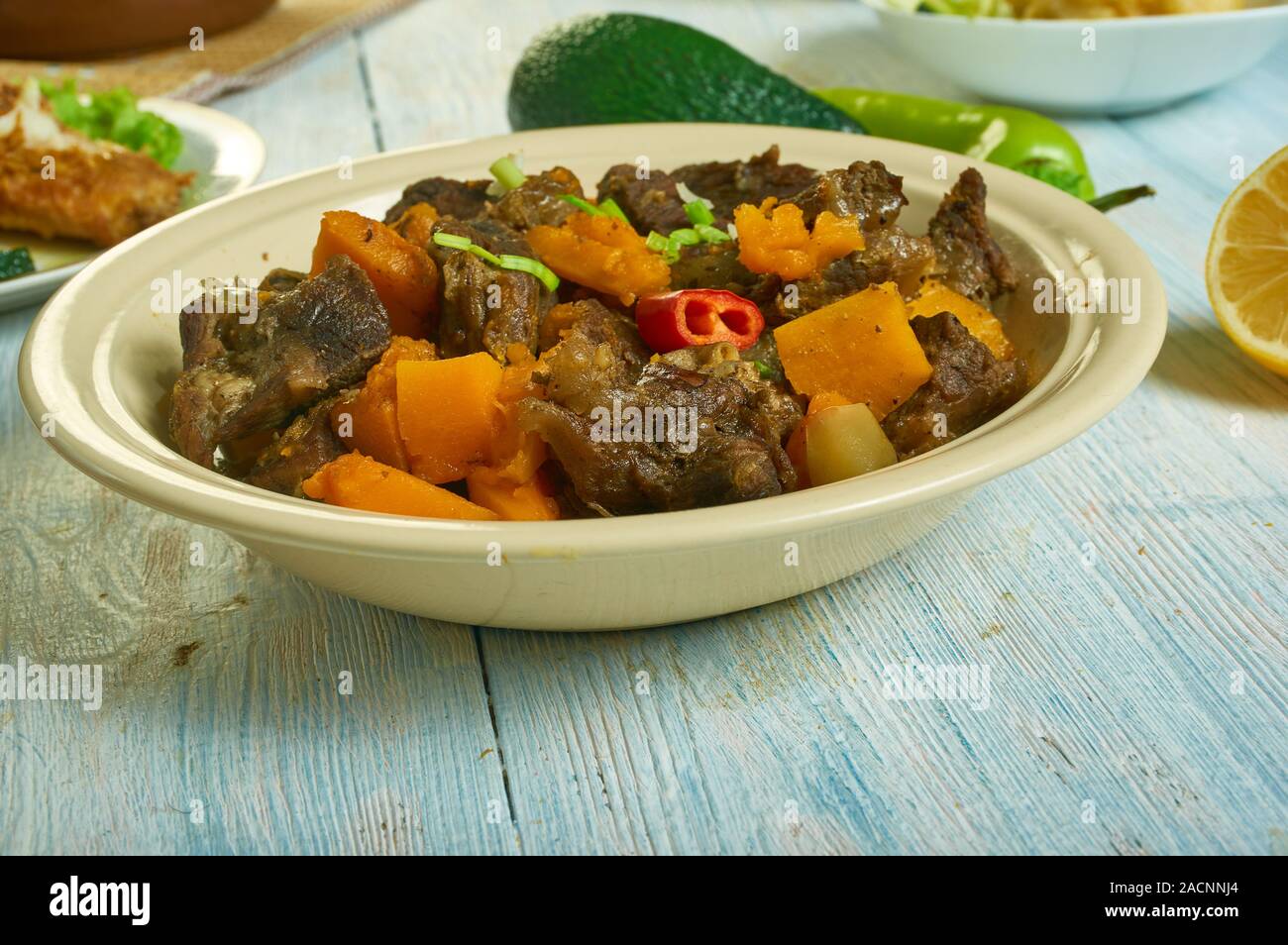 Guyanese, Pepperpot, meat stew, Caribbean cuisine, Traditional assorted