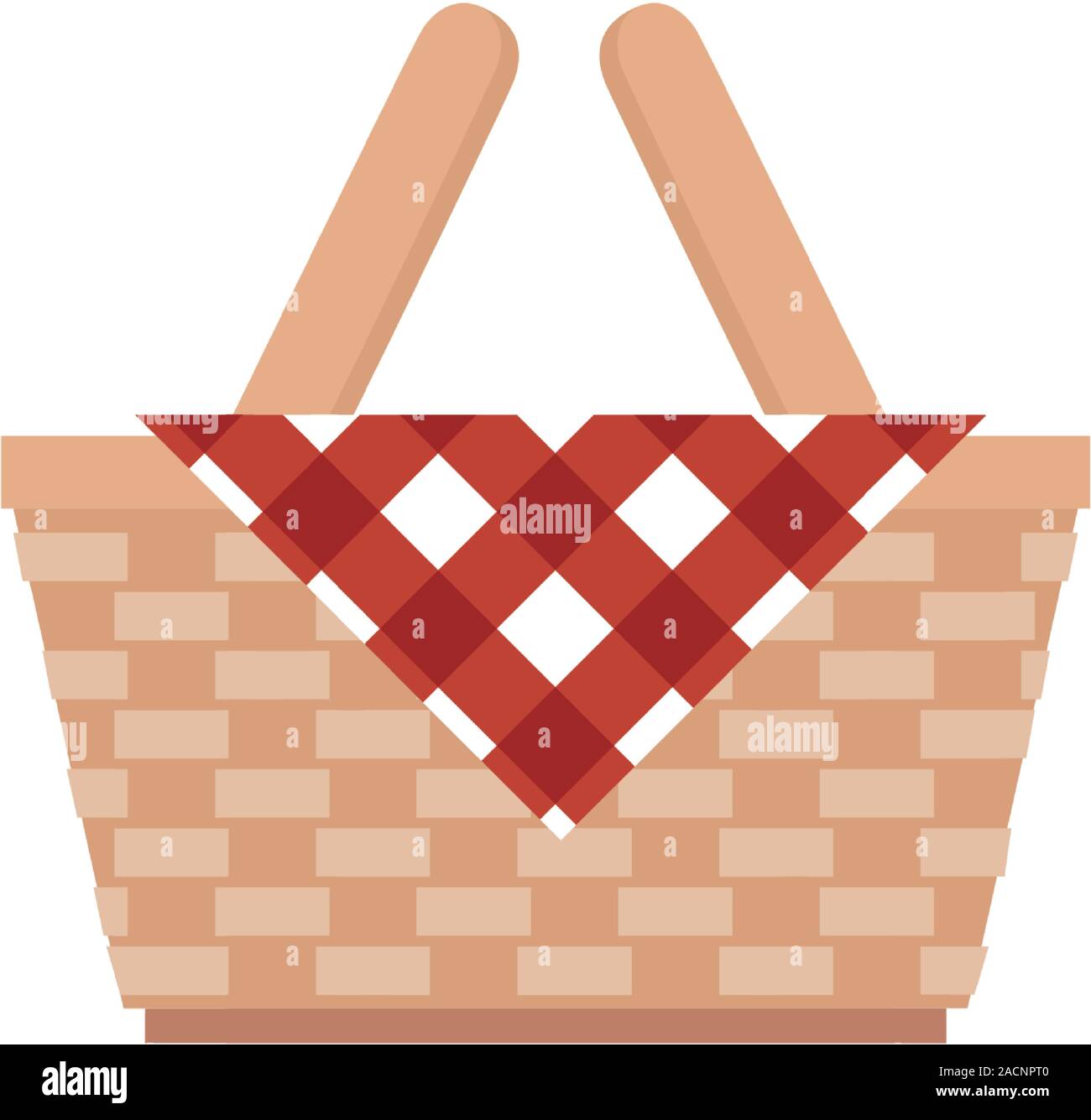basket wicker picnic isolated icon Stock Vector Image & Art - Alamy