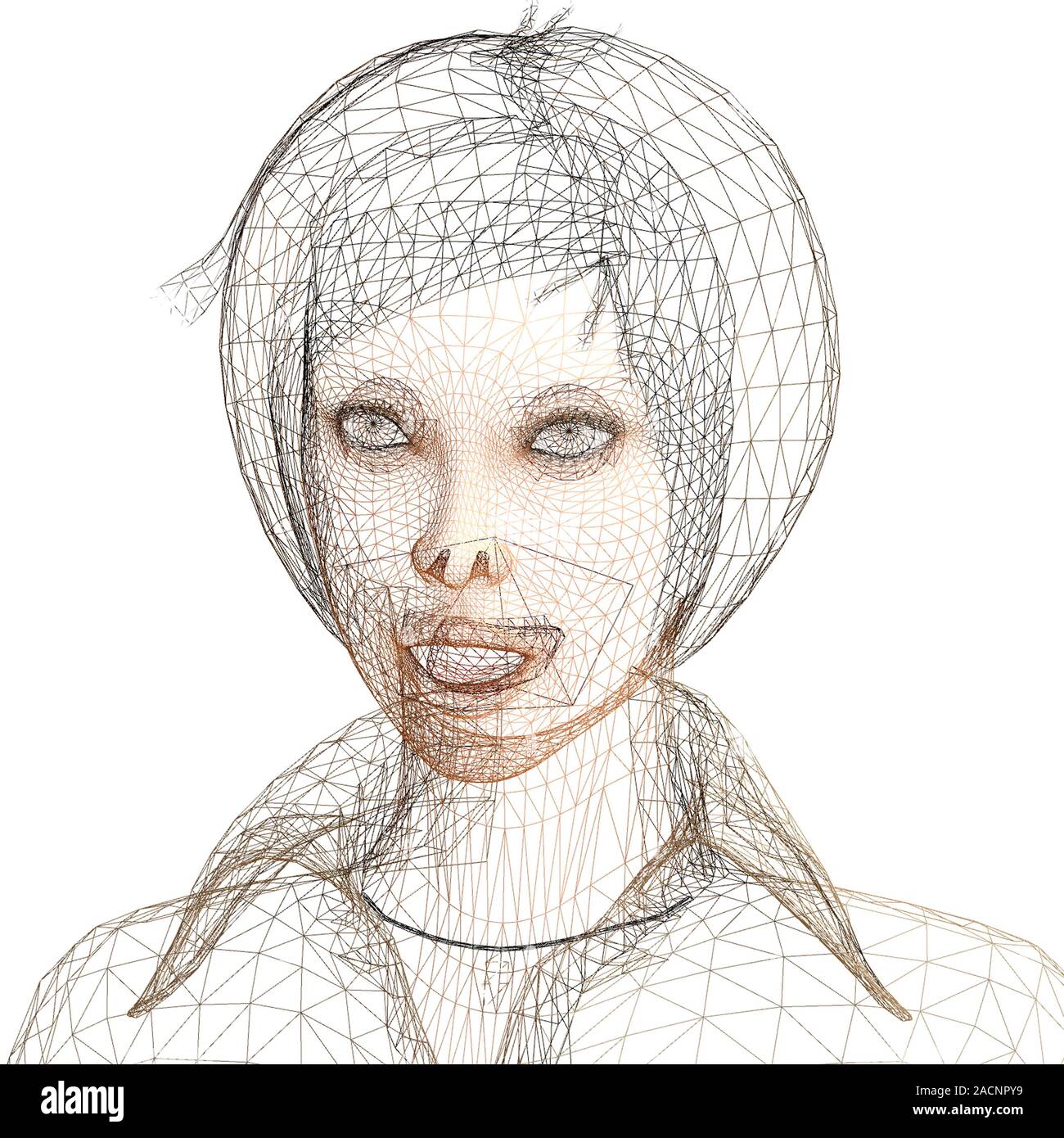 3D virtual avatar construction. Partially complete 3D computer