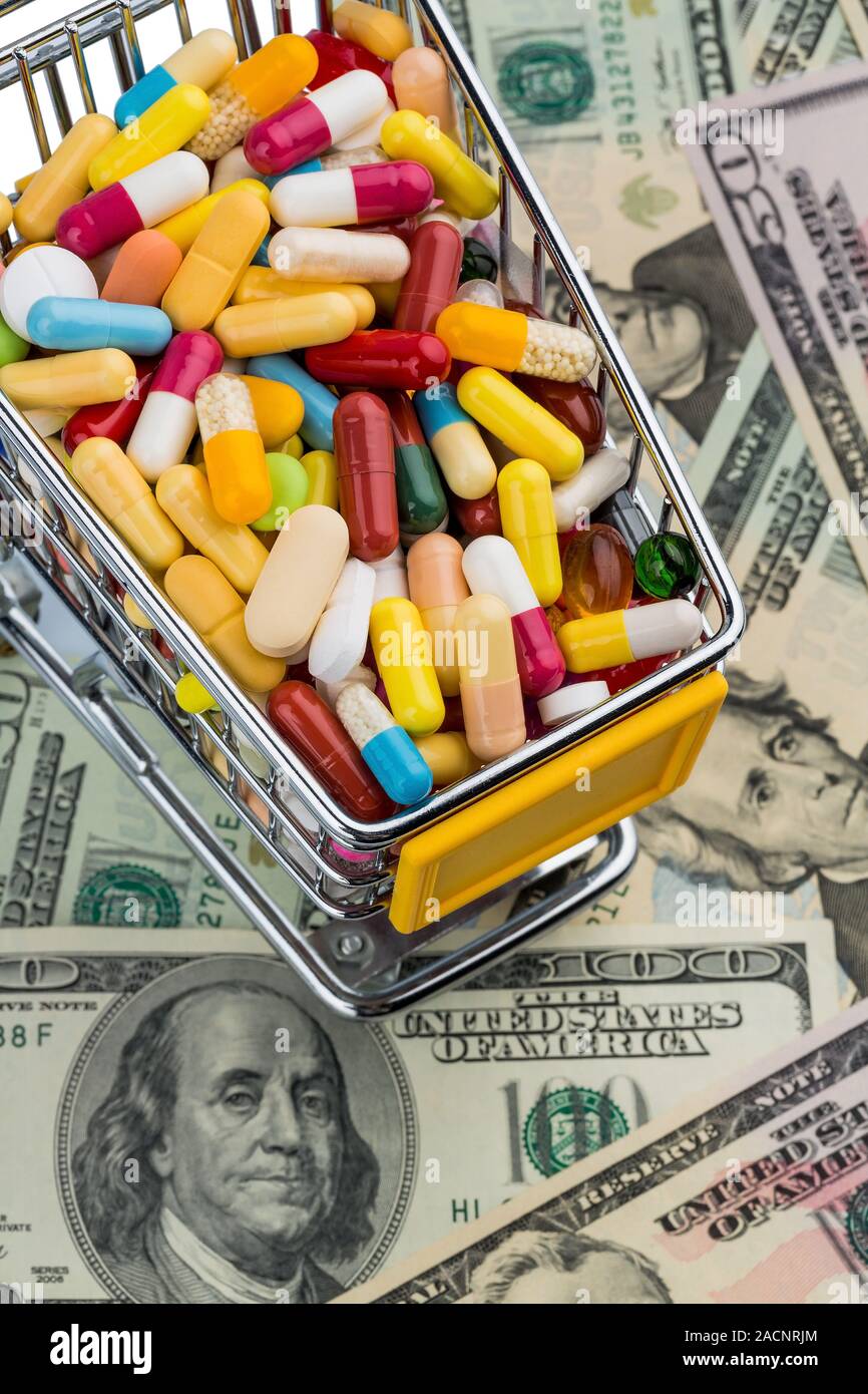 Tablets, Shopping Cart, Dollars Stock Photo