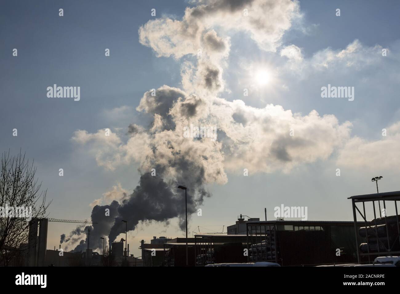 Industrial vent with exhaust gases Stock Photo Alamy