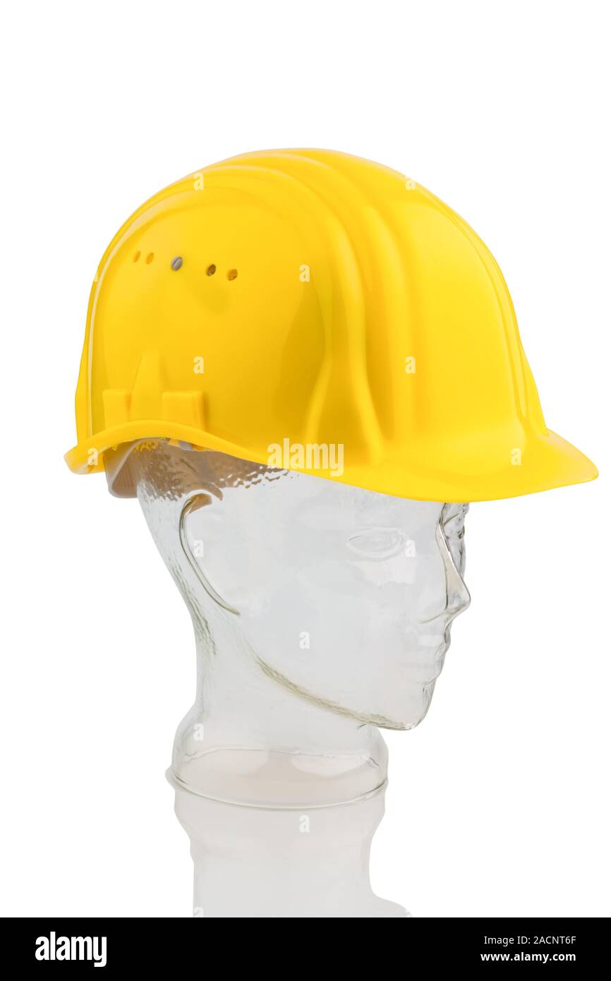 Construction helmet of a construction worker Stock Photo