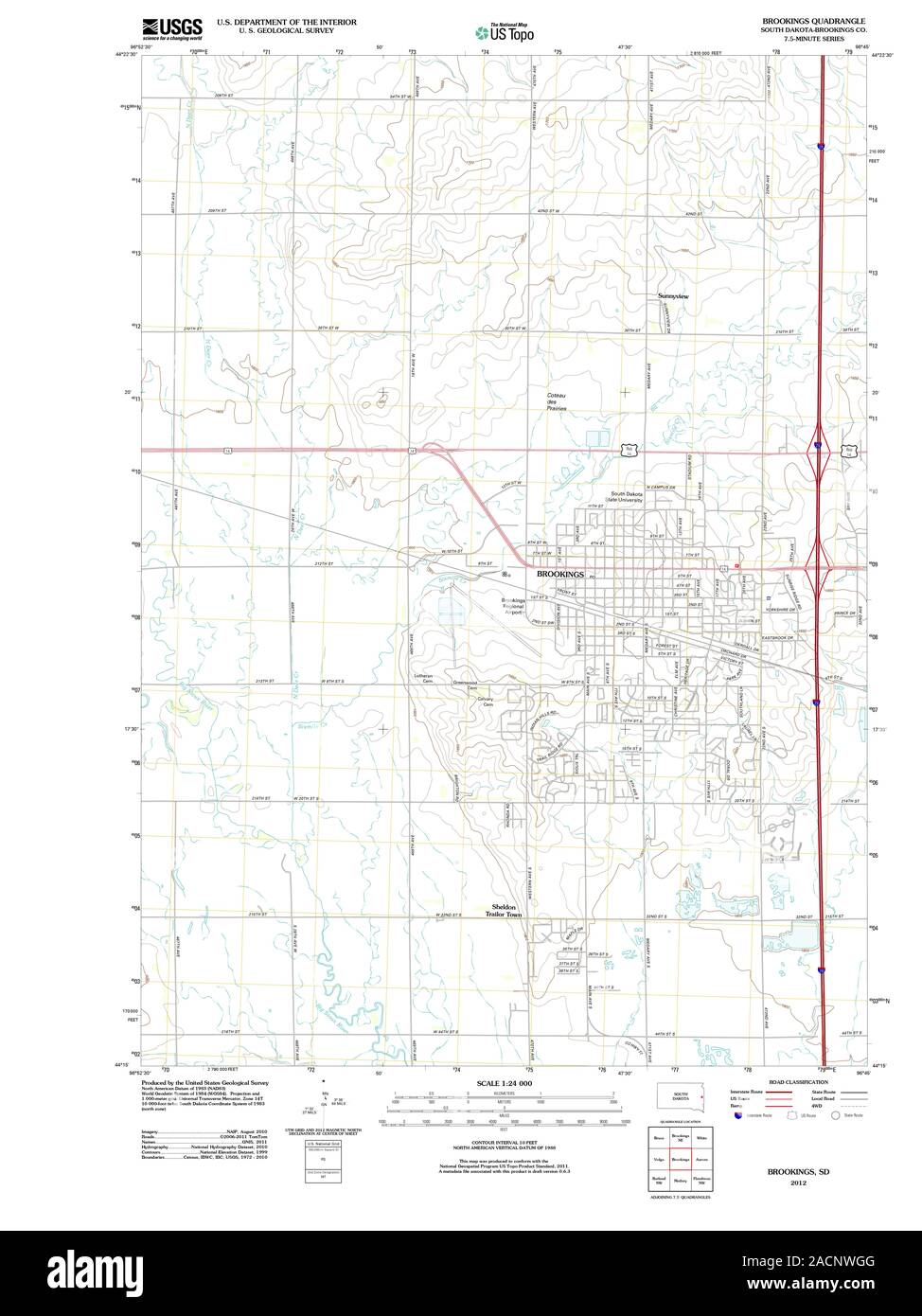 Brookings south dakota map hires stock photography and images Alamy