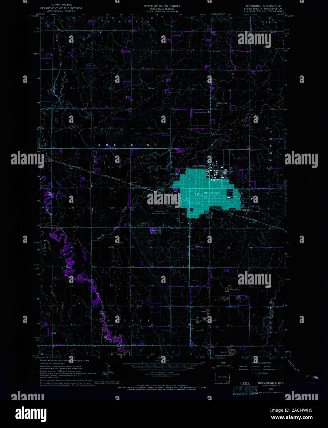 Map of brookings south dakota hires stock photography and images Alamy