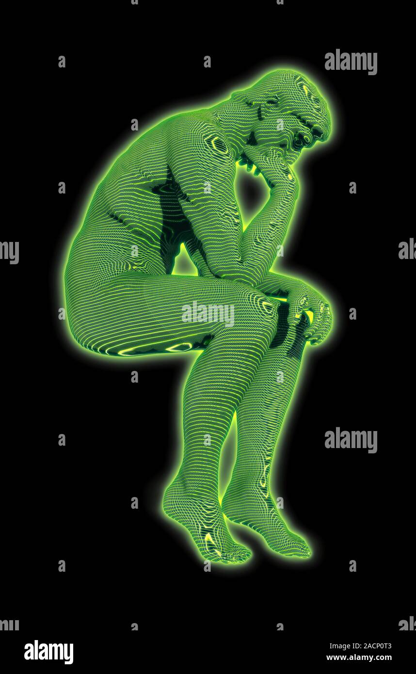 Artificial intelligence, conceptual computer artwork. Stock Photo