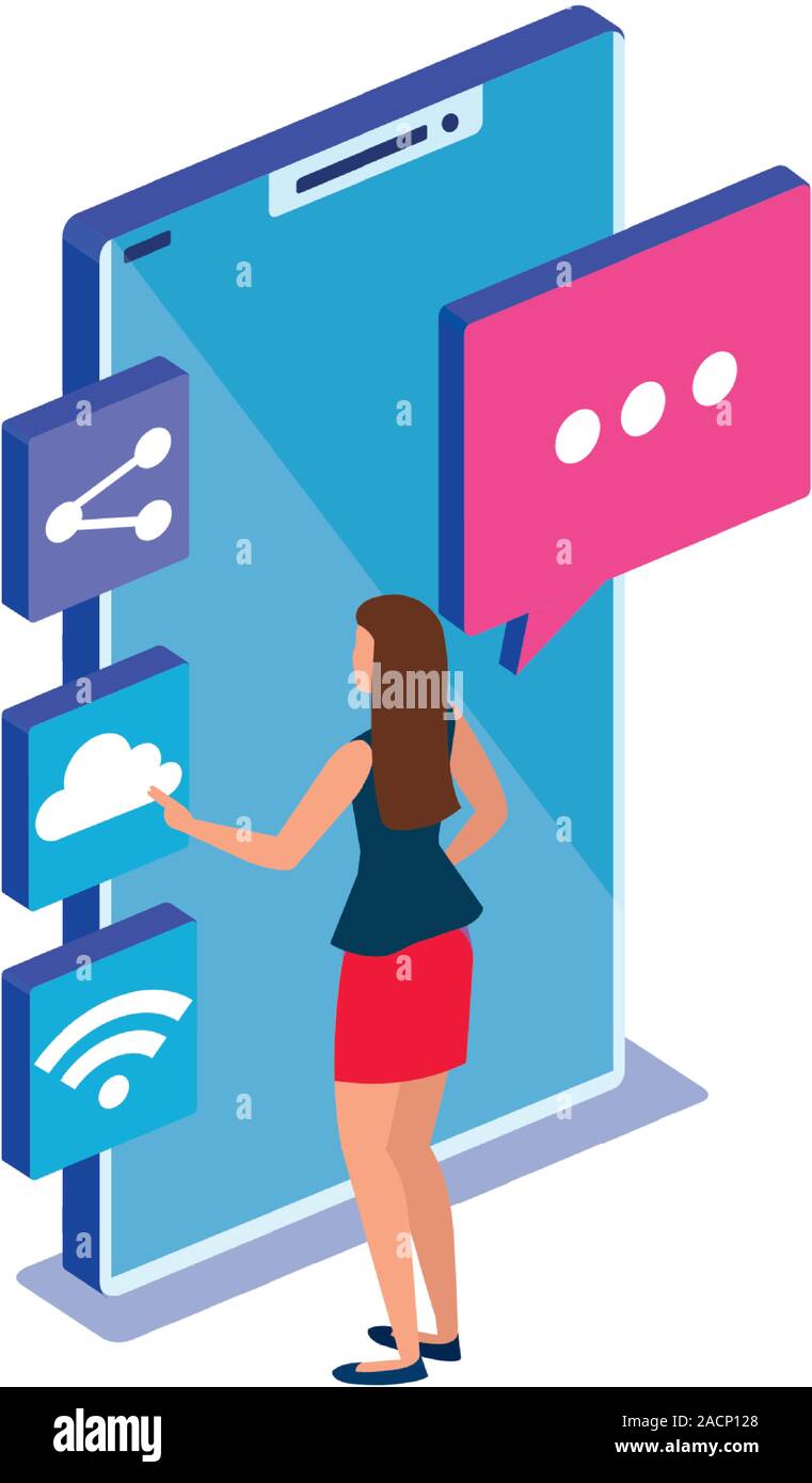 Isolated isometric smartphone vector design Stock Vector Image & Art ...