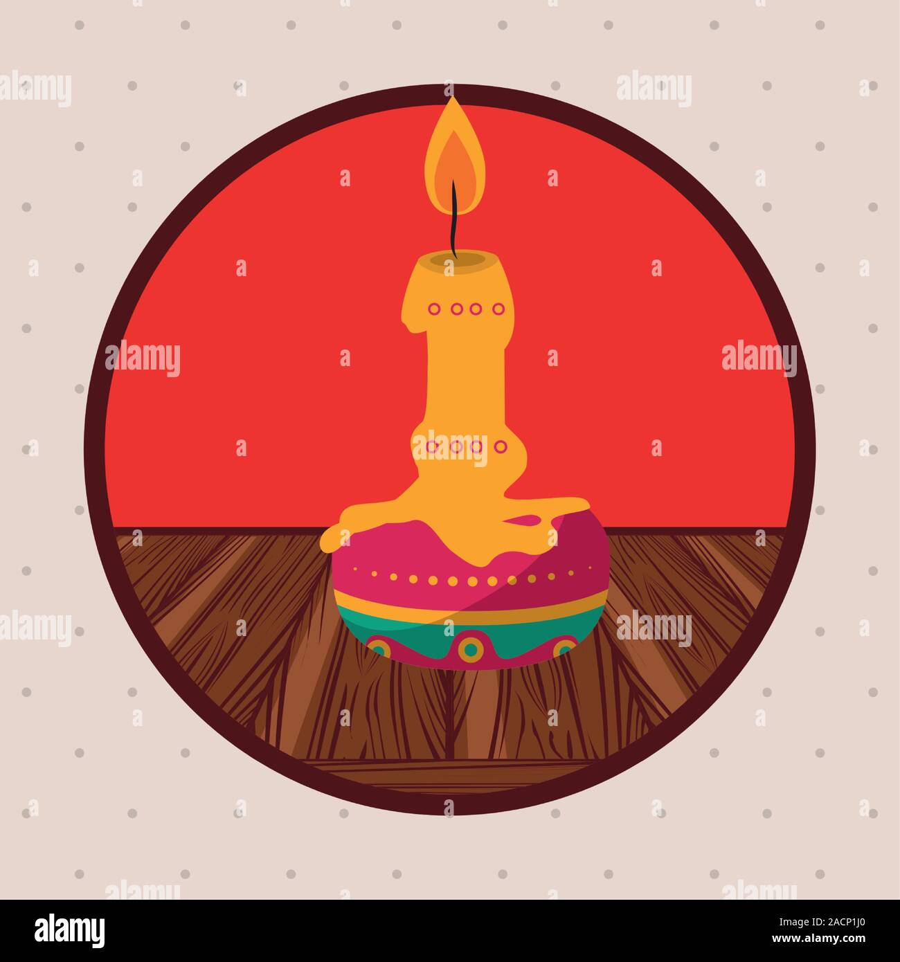 paraffin candle in table wooden Stock Vector Image & Art Alamy