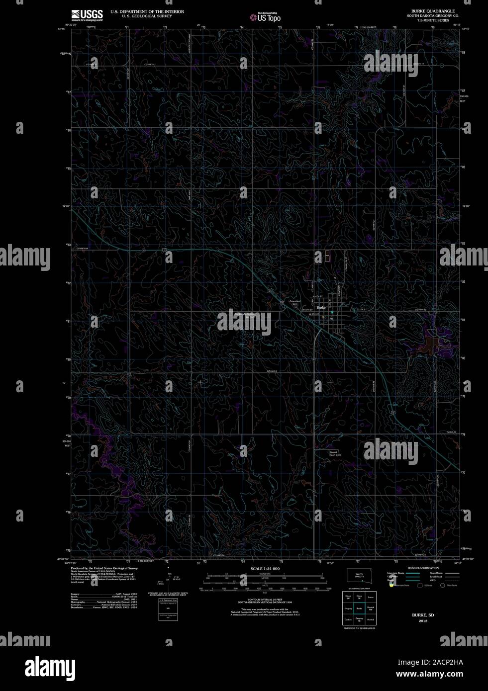 Map of burke south dakota hires stock photography and images Alamy
