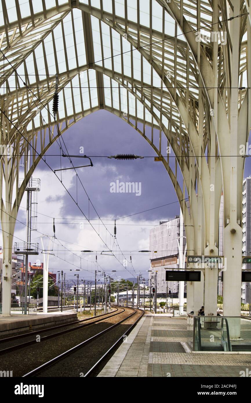 Modern architectural design of a train station Stock Photo Alamy