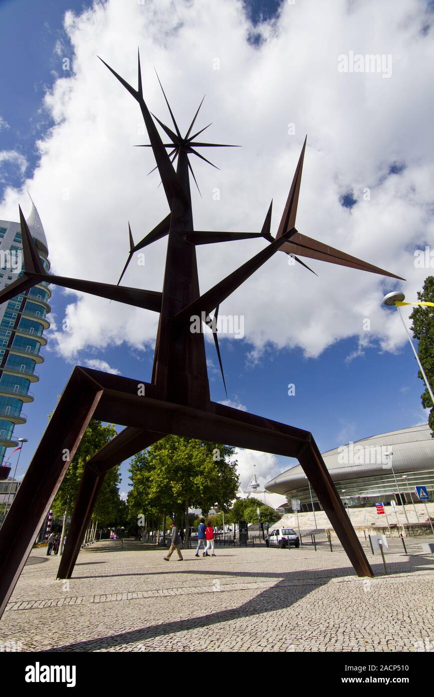 abstract pointy iron structure monument Stock Photo - Alamy