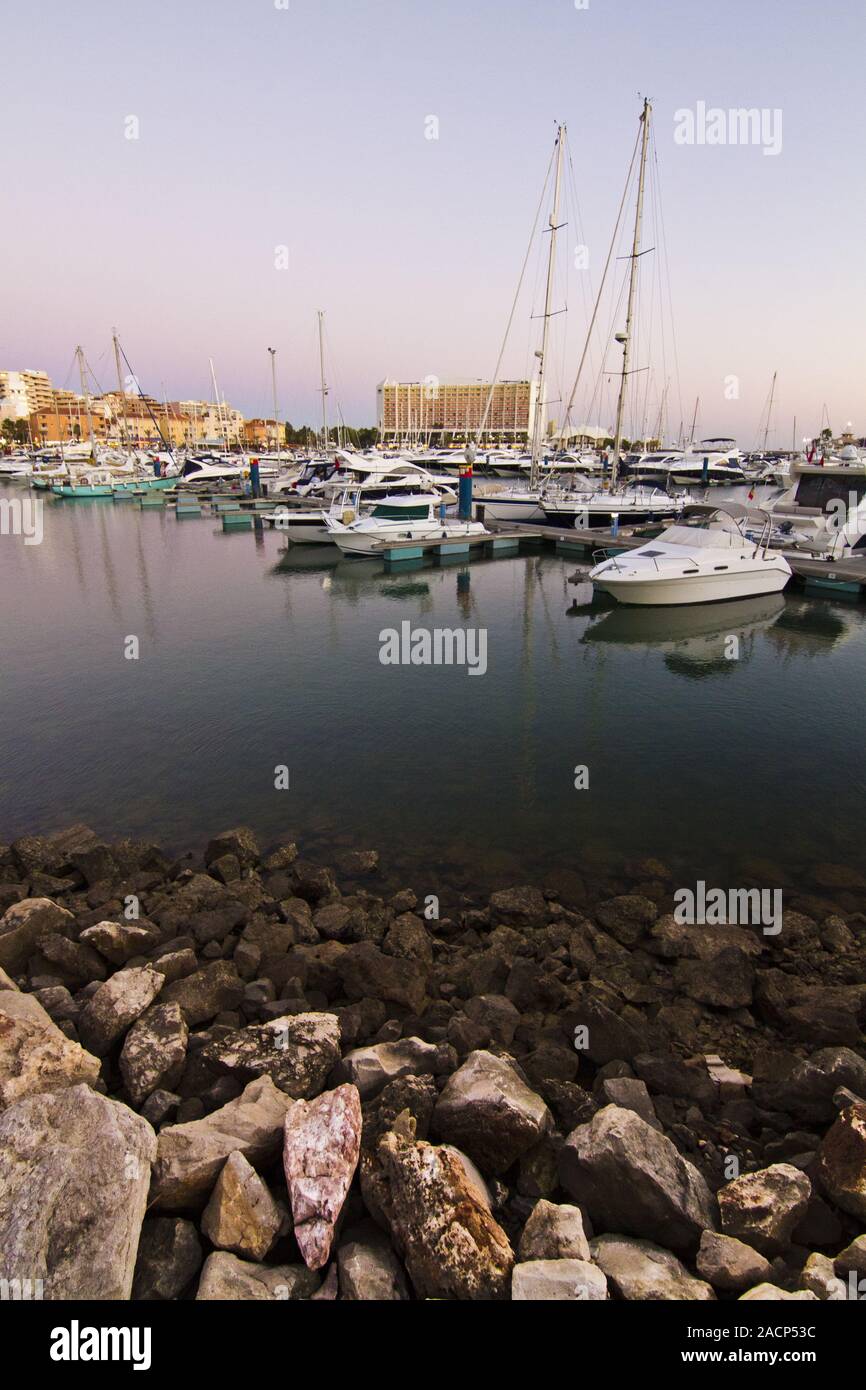 marina with recreational boats Stock Photo