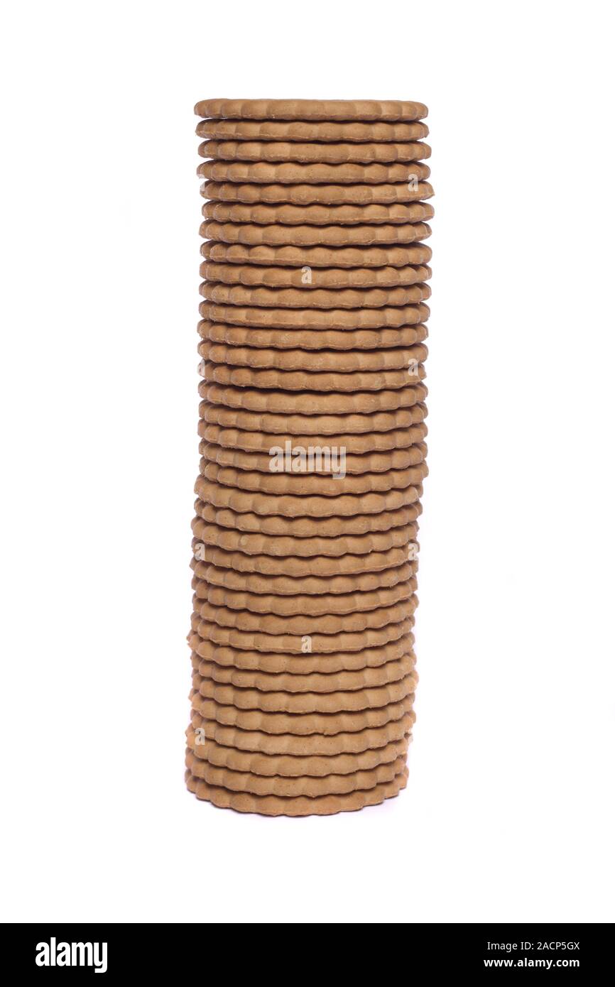 tower of biscuits Stock Photo