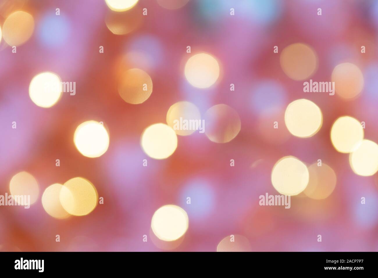 Abstract festive blurry background. Beautiful bokeh. Camera lenses effect. Round spots of light. Stock Photo