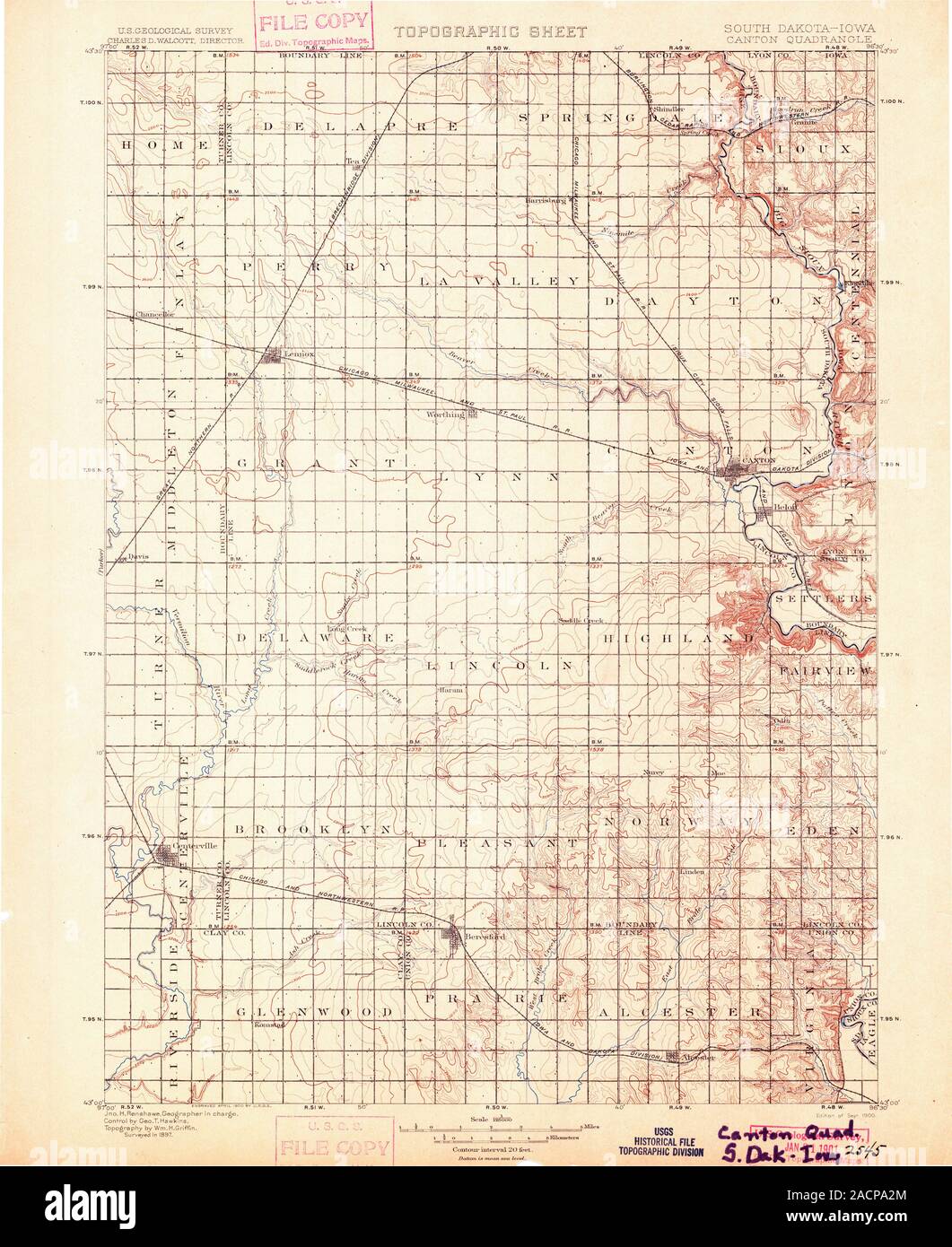 Map of canton south dakota hires stock photography and images Alamy