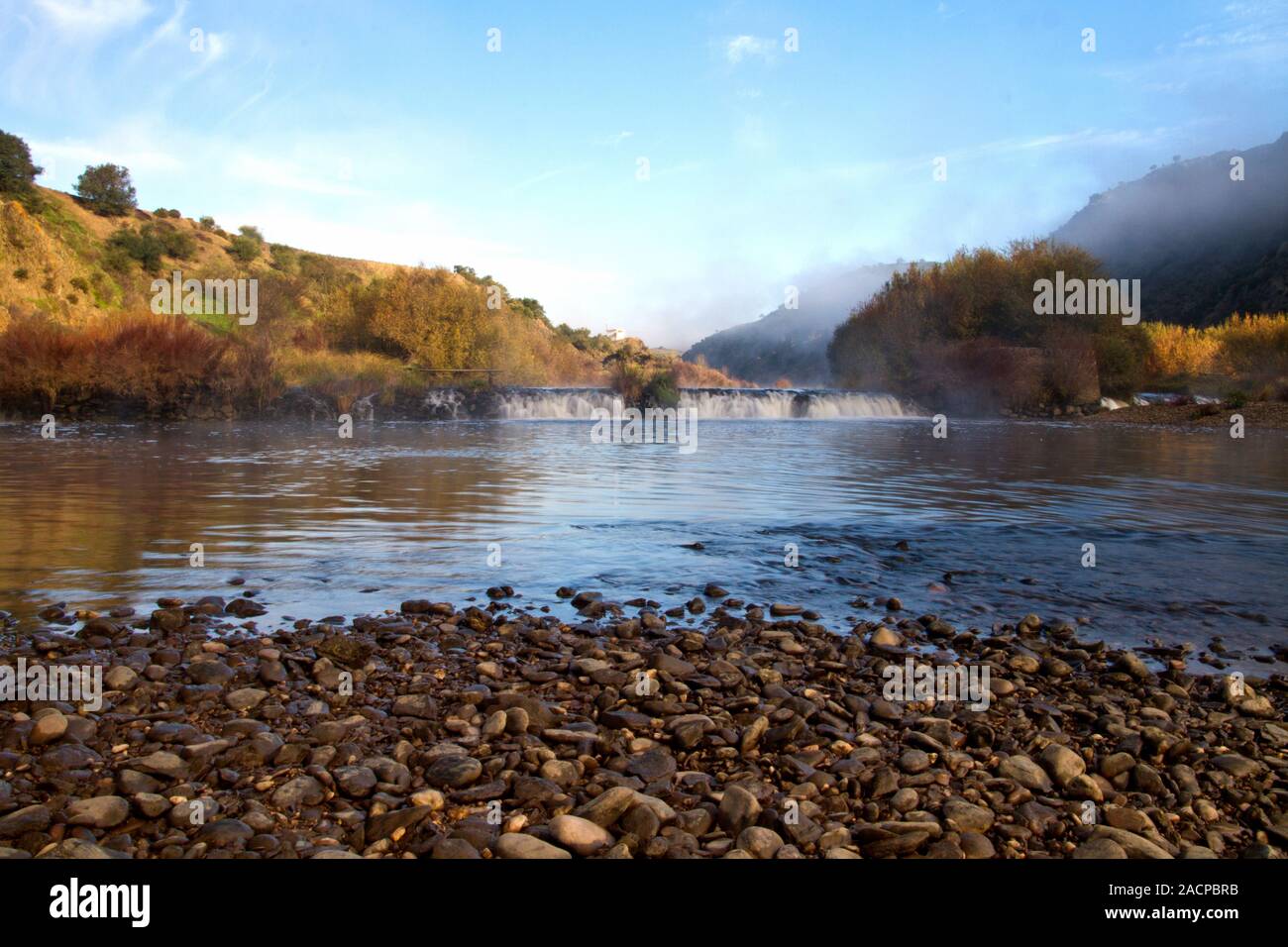 beautiful river landscape Stock Photo