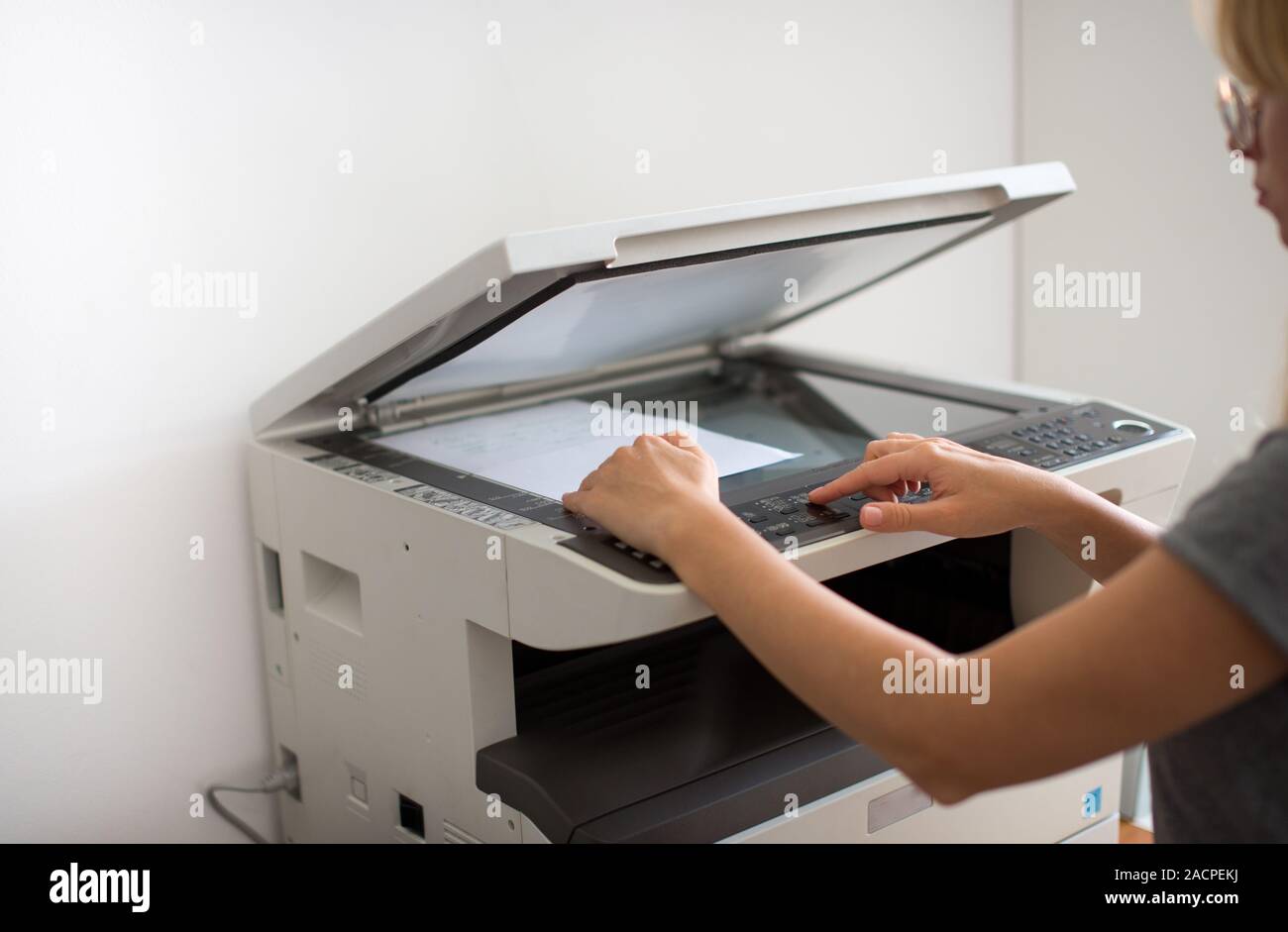 Woman Photocopy Machine High Resolution Stock Photography And Images Alamy