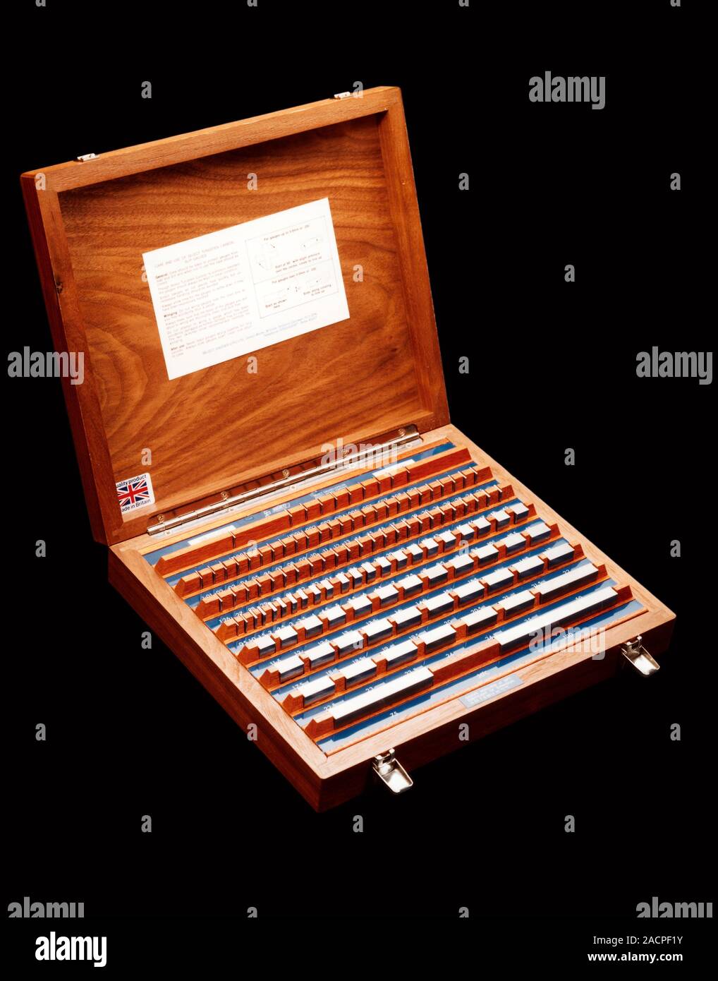 Tungsten carbide slip gauge blocks. These are used as a standard form