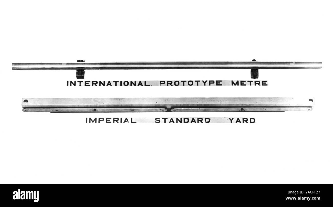 Historical standards metre and yard the two standards here are the