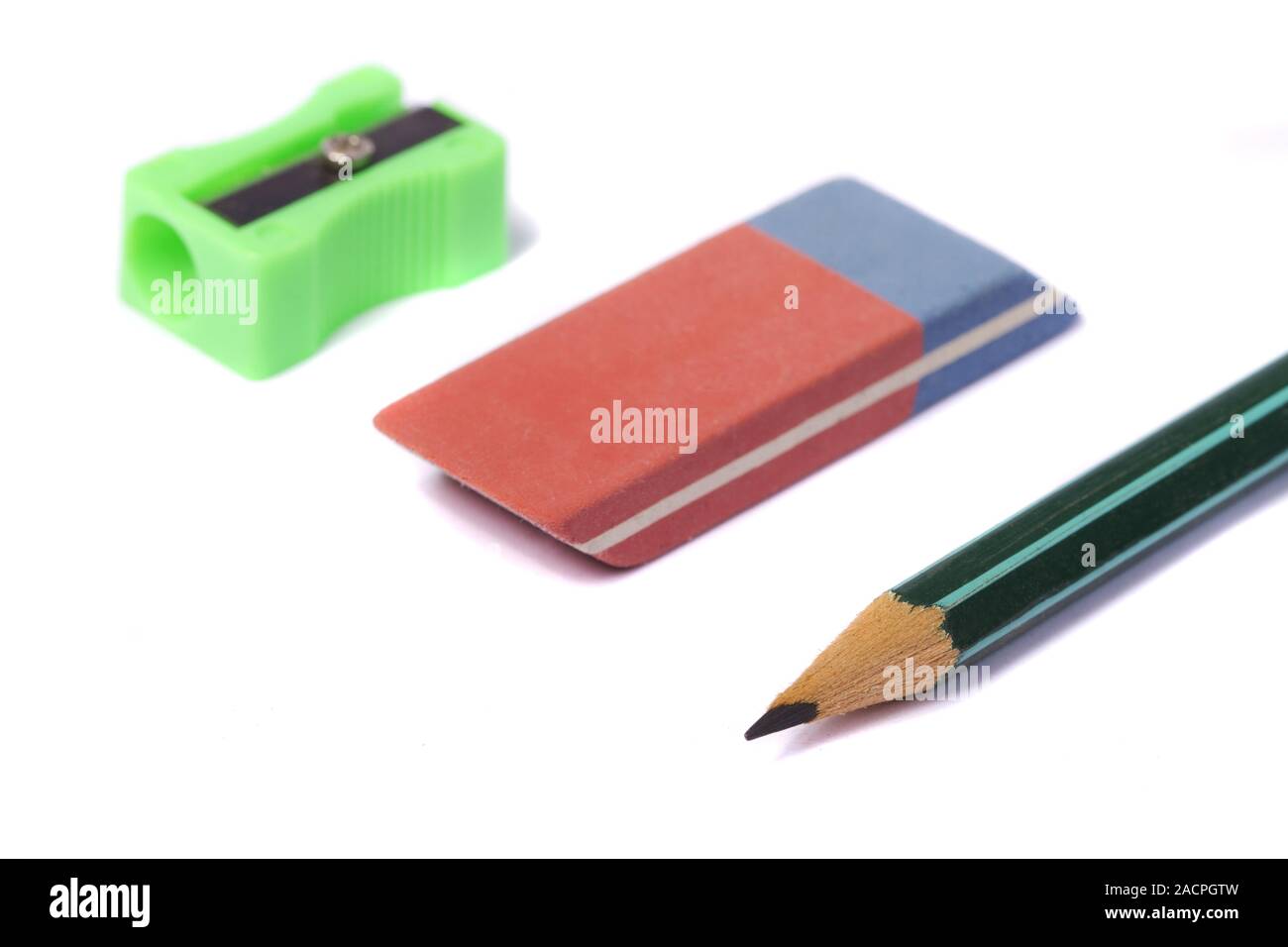 Pencil And Sharpener And Eraser High