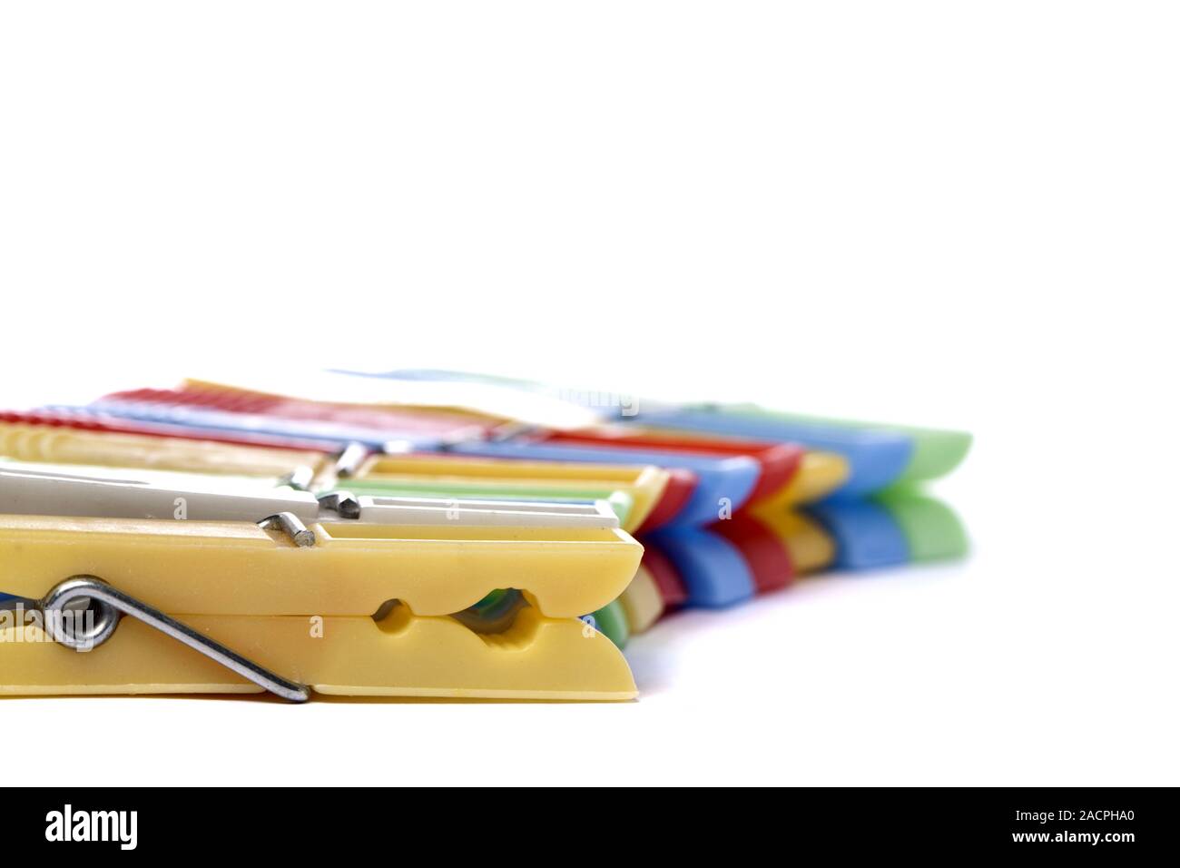 colorful cloth pegs Stock Photo
