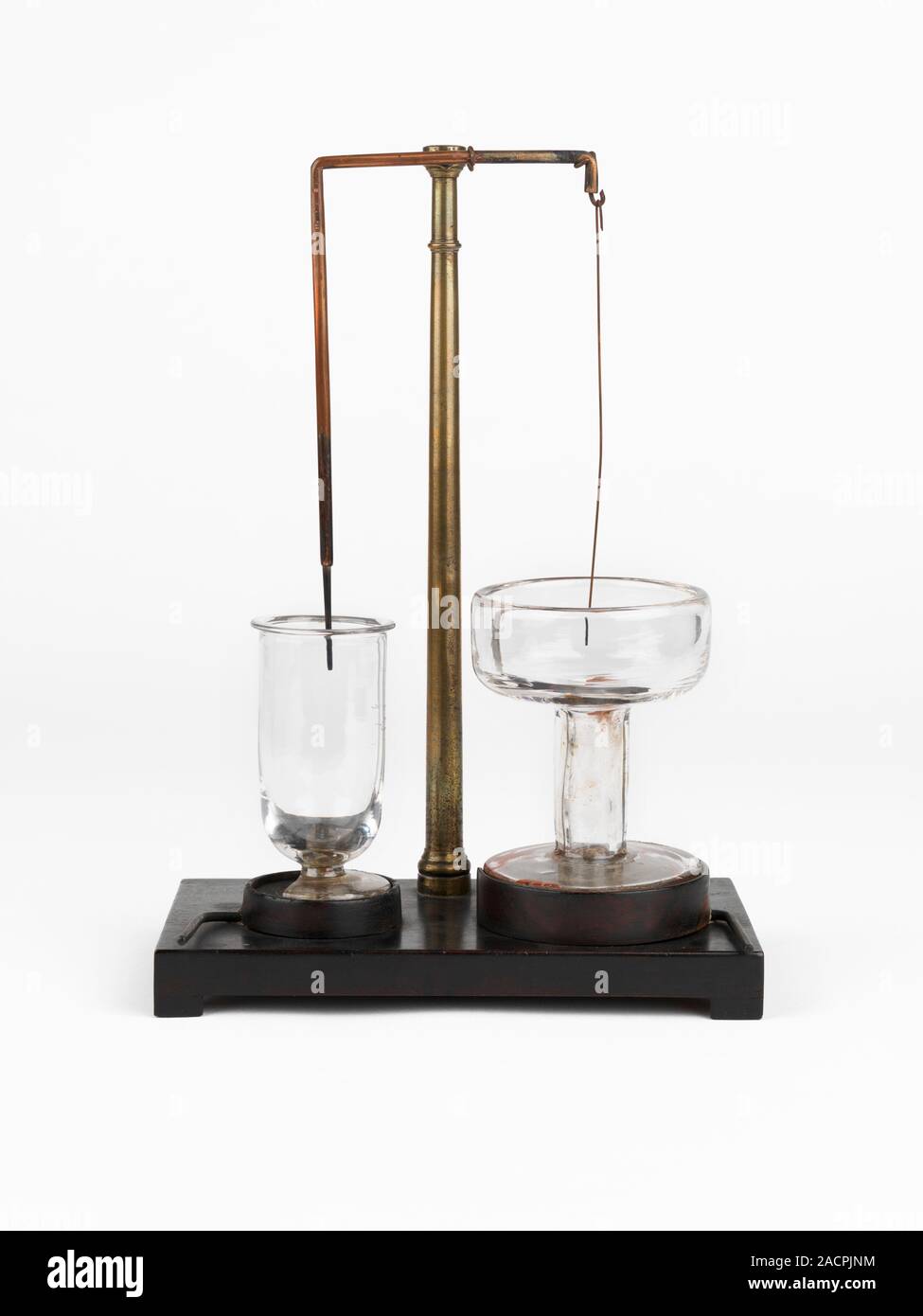 Homopolar electric motor. Demonstration model of Faraday's 'electric