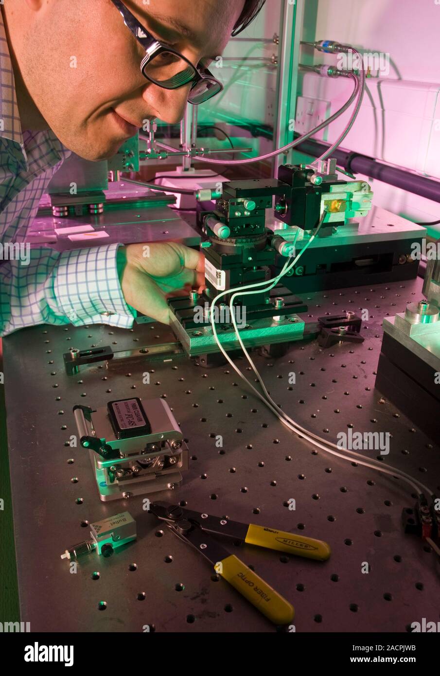 Silica nanofibre research. Dr Gilberto Brambilla of the Optoelectronics