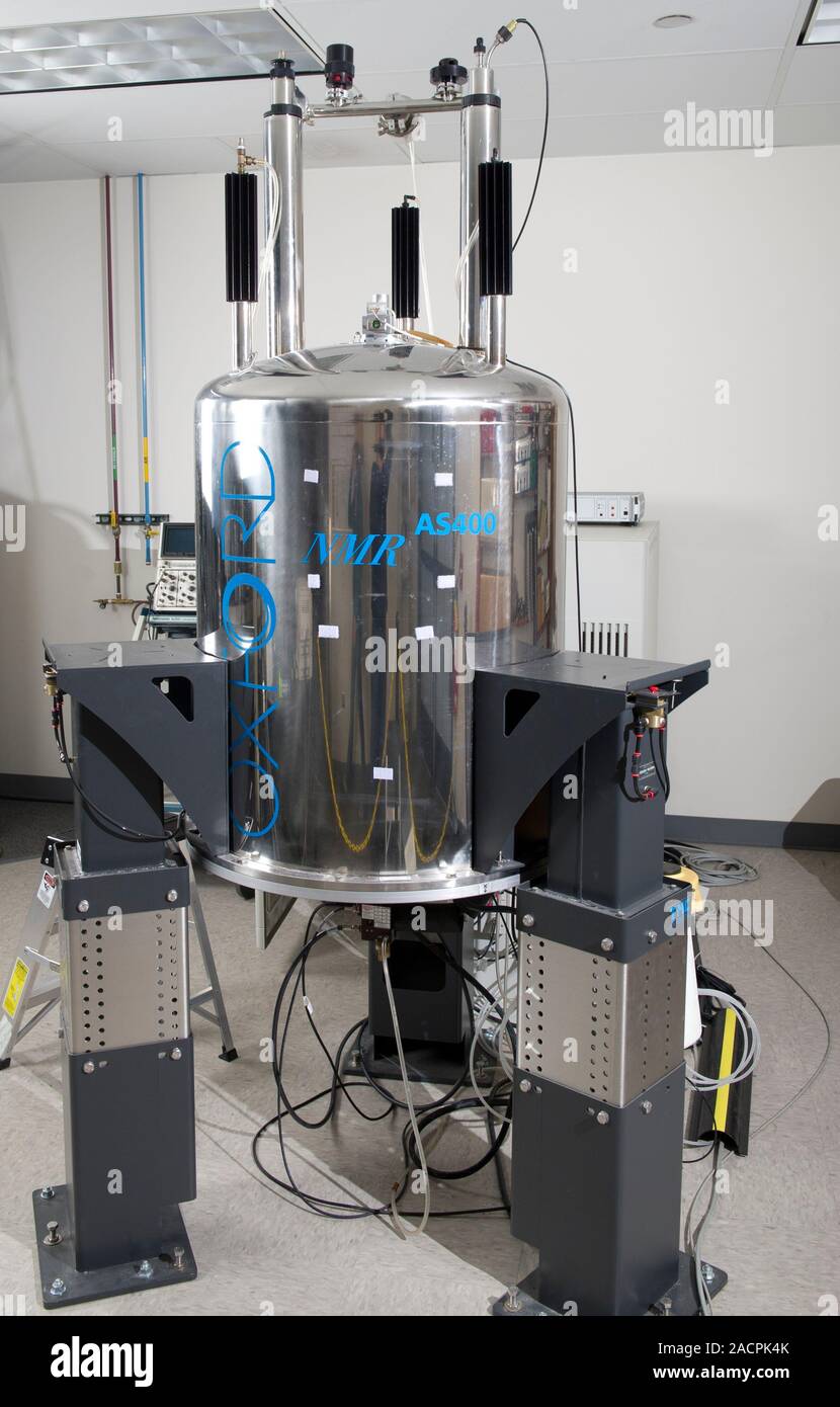 Nuclear magnetic resonance (NMR) spectrometer. NMR spectroscopy measures  the resonance between an applied magnetic field and the magnetic moment of  a Stock Photo - Alamy