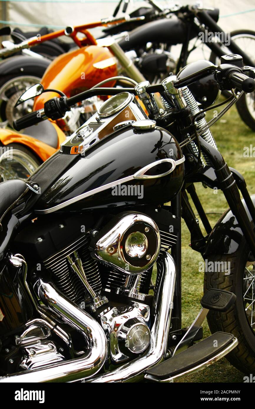 Several motorcycles Stock Photo