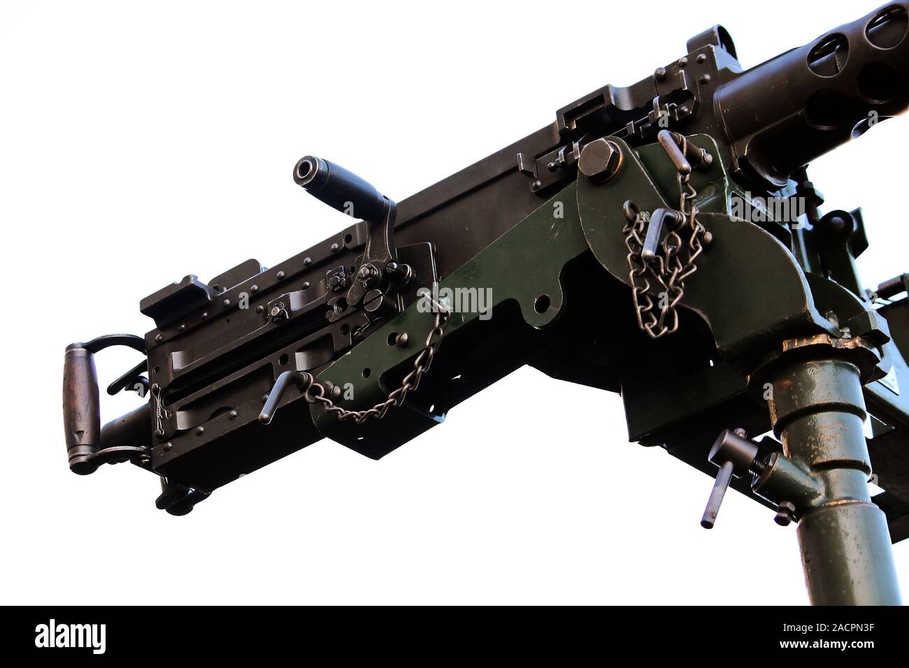 Mounted Machine Gun Stock Photo