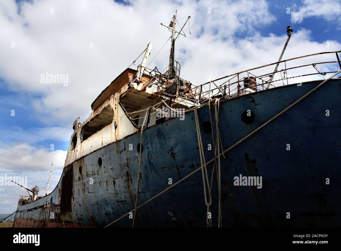Abandoned ship Stock Photo