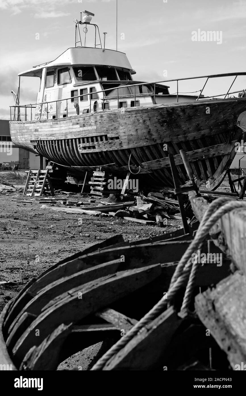 Abandoned Shipyard Stock Photo