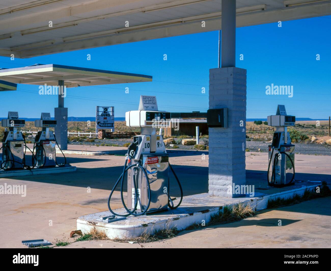 Abandoned Gas Station Two Guns, Arizona, USA Stock Photo Alamy